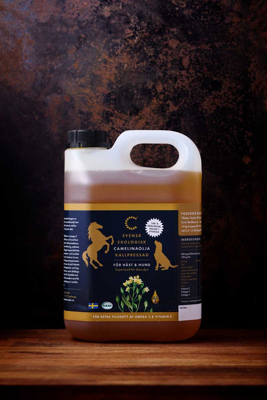 CAMELINAOLJA FÖR HÄST och HUND KRAV  2,5 Liter